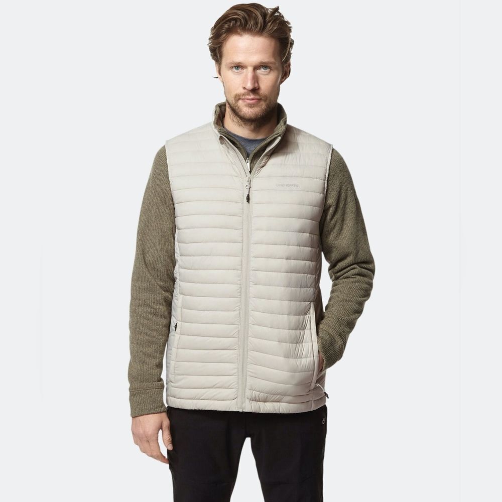 Craghoppers Mens VentaLite Down Insulation Bodywarmer Vest  (Bone)